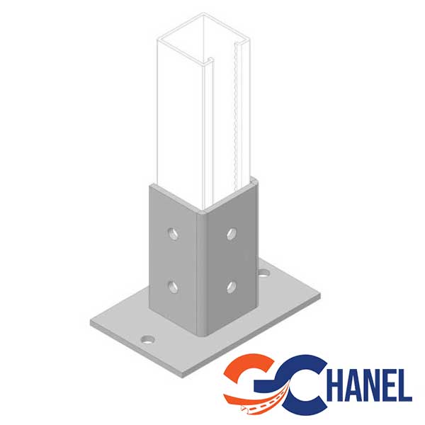 پایه پروفیل جی چنل جوشی ۴۱ دو سوراخ گرد