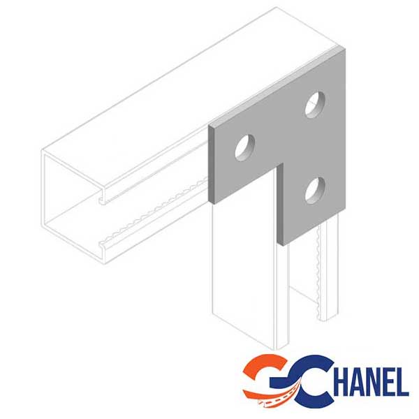 صفحه اتصال L شکل سه سوراخ پروفیل جی چنل