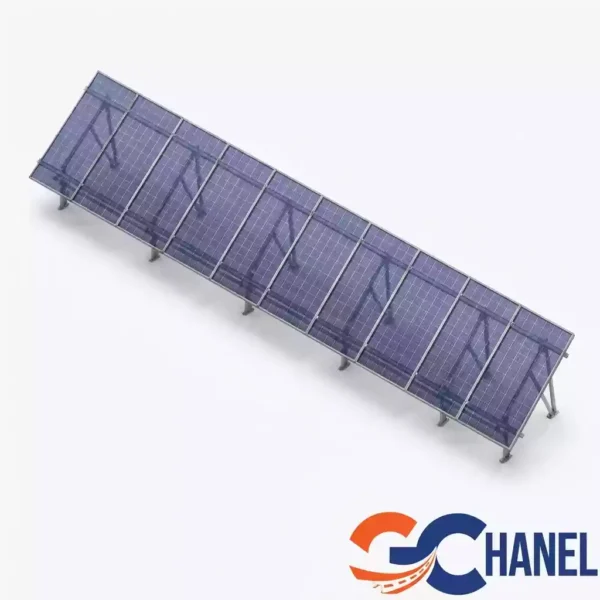 پک سازه (استراکچر ایستاده تک‌ردیفه عمودی طرح مدولار 10 پنل) 620W
