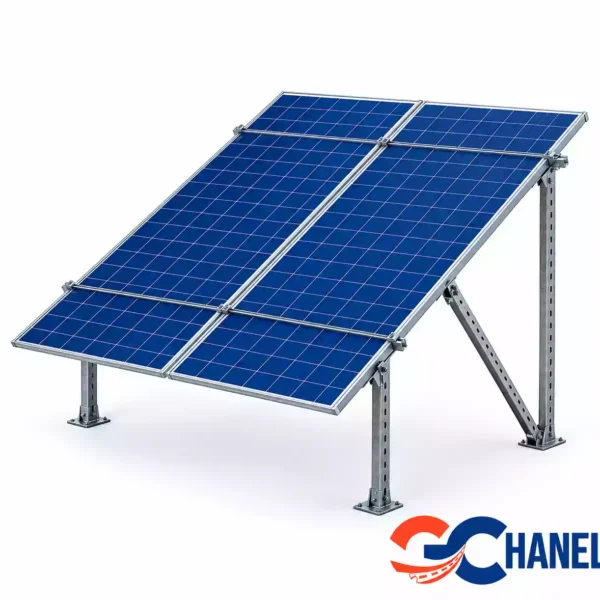 پک سازه (استراکچر ایستاده تک‌ردیفه عمودی طرح مدولار 2 پنل) 620W
