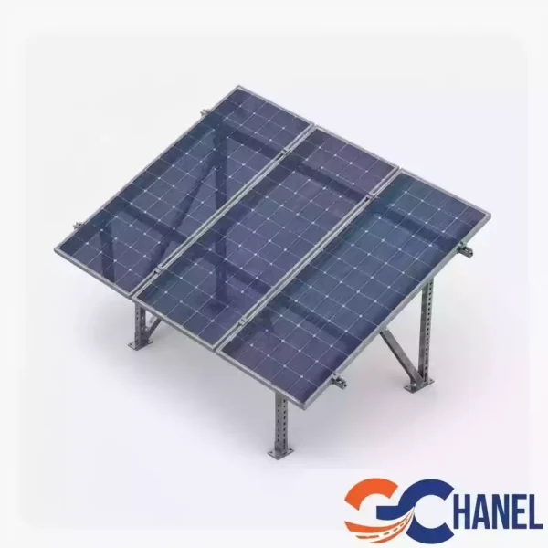 پک سازه (استراکچر ایستاده تک‌ردیفه عمودی طرح مدولار 3 پنل) 620W