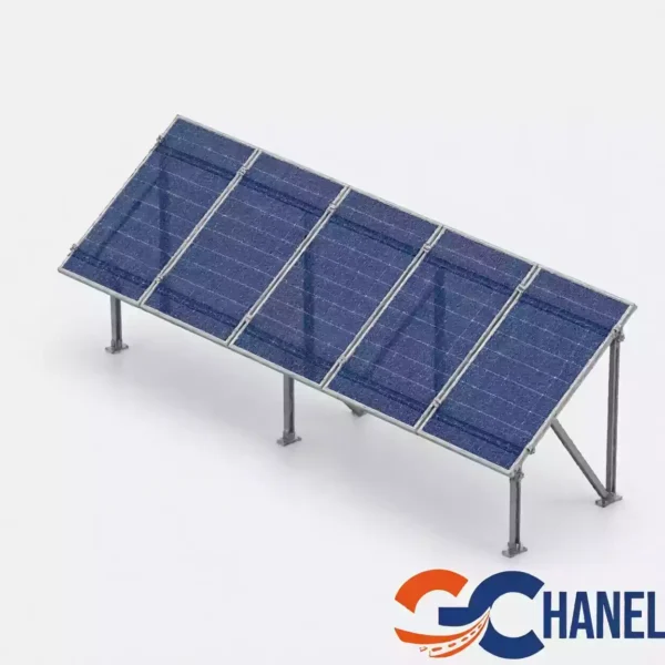پک سازه (استراکچر ایستاده تک‌ردیفه عمودی طرح مدولار 5 پنل) 620W