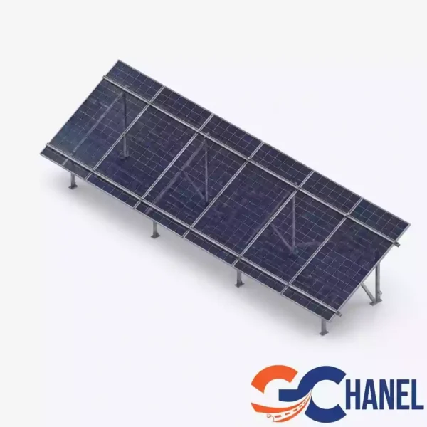 پک سازه (استراکچر ایستاده تک‌ردیفه عمودی طرح مدولار 6 پنل) 620W