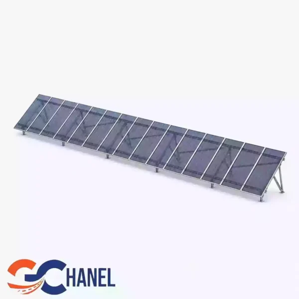 پک سازه (استراکچر ایستاده تک‌ردیفه عمودی طرح مدولار 16 پنل) 620W